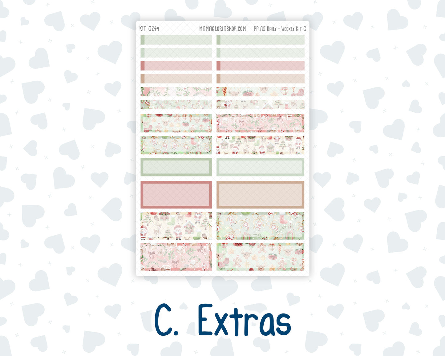 Kit 0244 - A5 - Plum Paper Daily - Weekly Kit - December - Santas Village