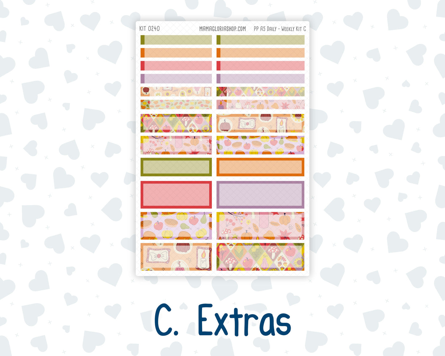 Kit 0240 - A5 - Plum Paper Daily - Weekly Kit - November - Cozy Thanksgiving