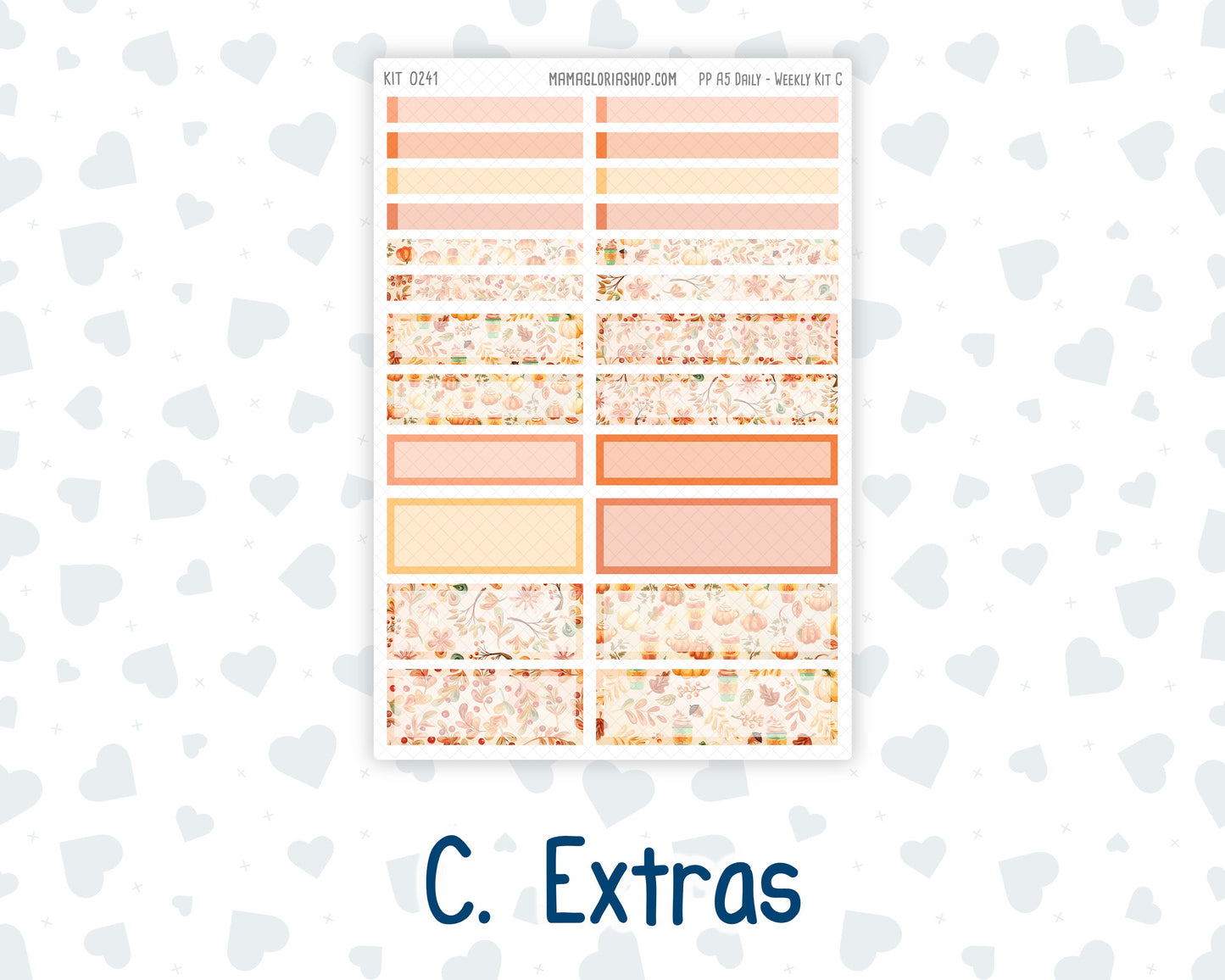 Kit 0241 - A5 - Plum Paper Daily - Weekly Kit - November - Pumpkin Latte