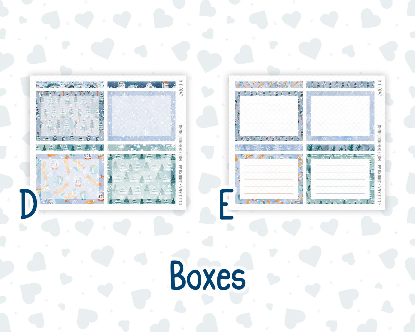 Kit 0247 - A5 - Plum Paper Daily - Weekly Kit - December - Snow Day Adventures