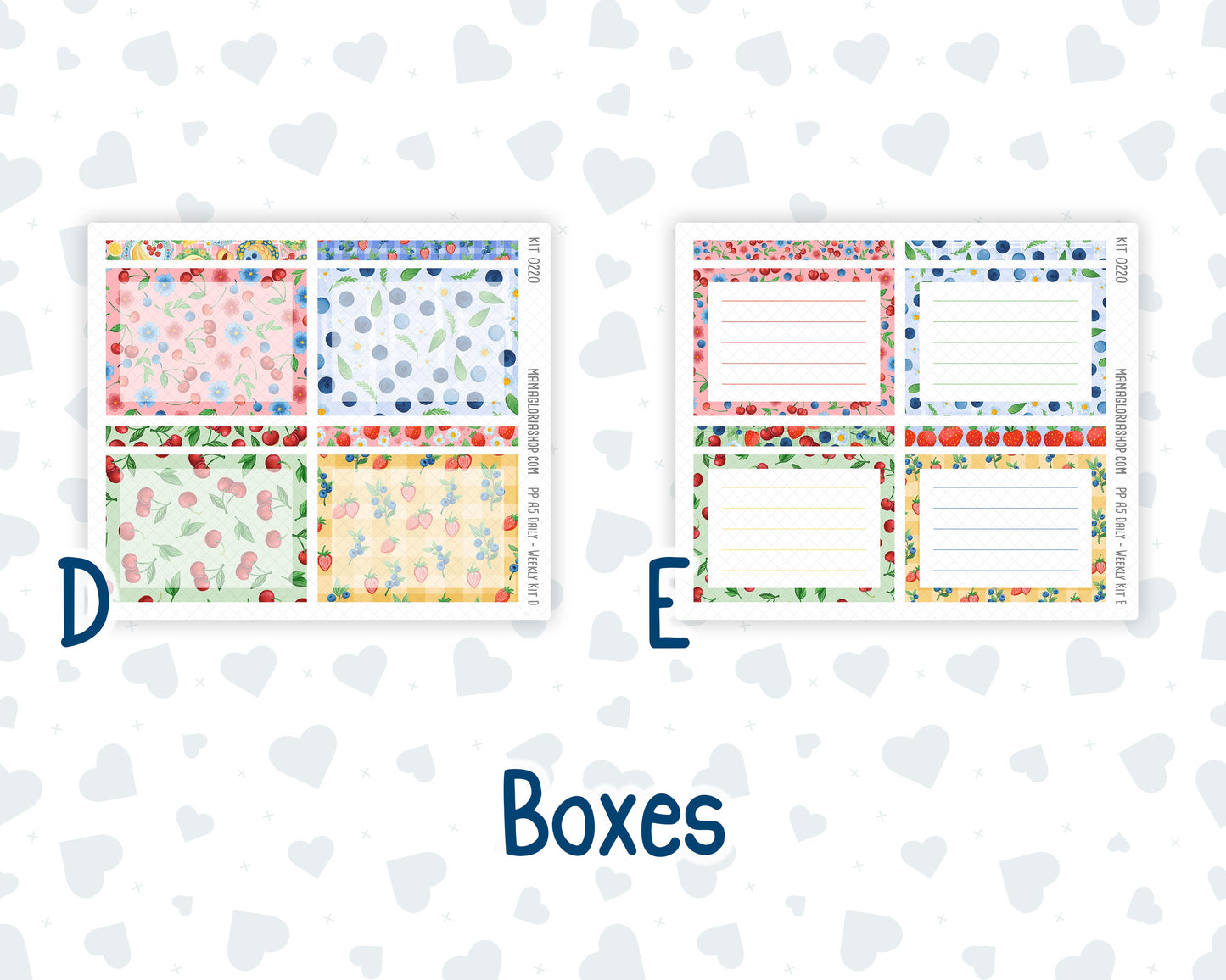 Kit 0220 - A5 - Plum Paper Daily - Weekly Kit - June - June Berries