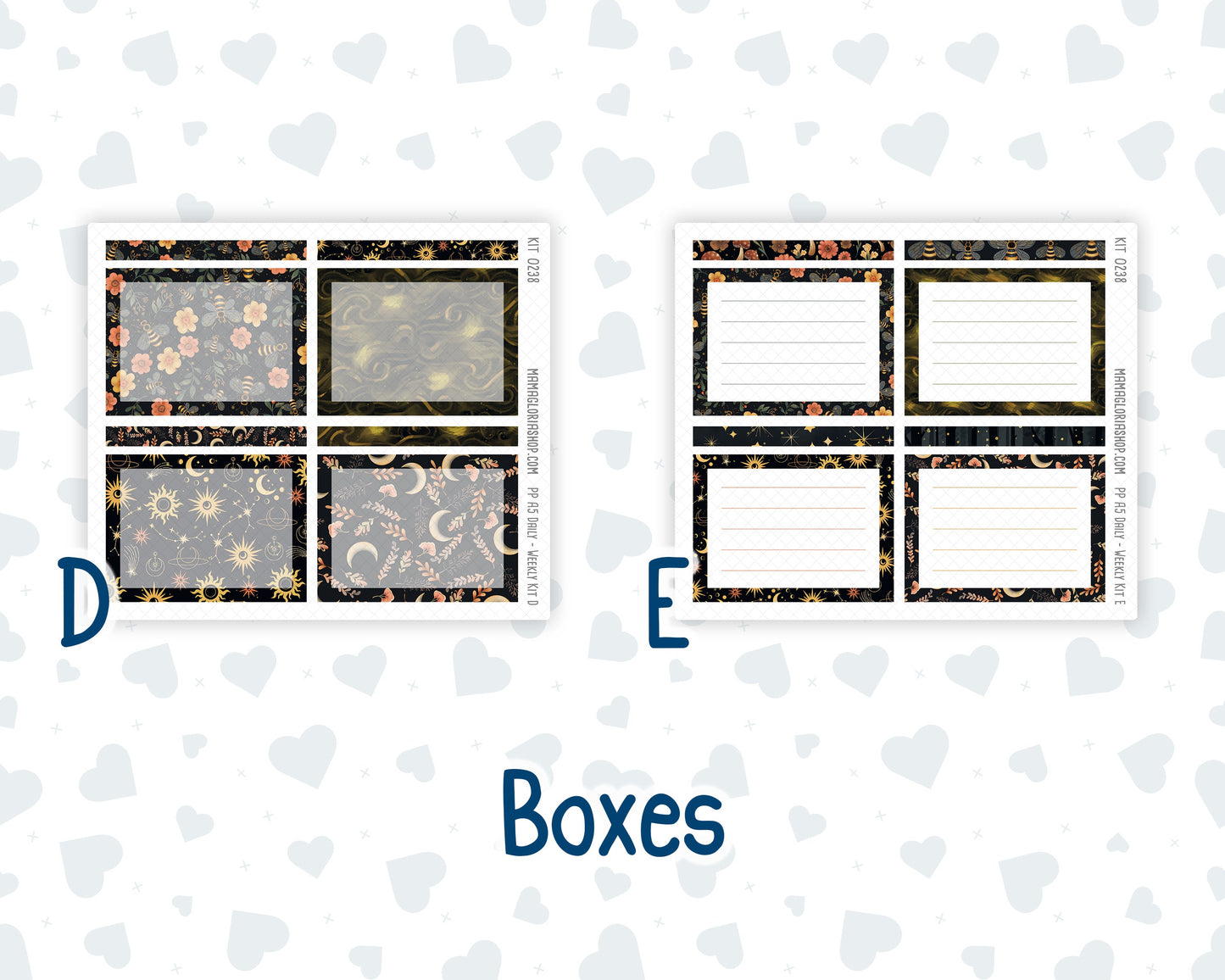 Kit 0238 - A5 - Plum Paper Daily - Weekly Kit - October - Starry Autumn Nights