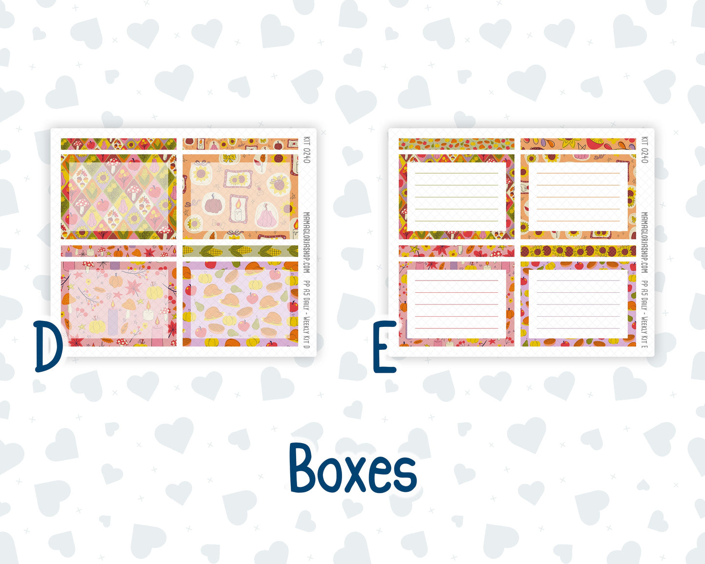 Kit 0240 - A5 - Plum Paper Daily - Weekly Kit - November - Cozy Thanksgiving