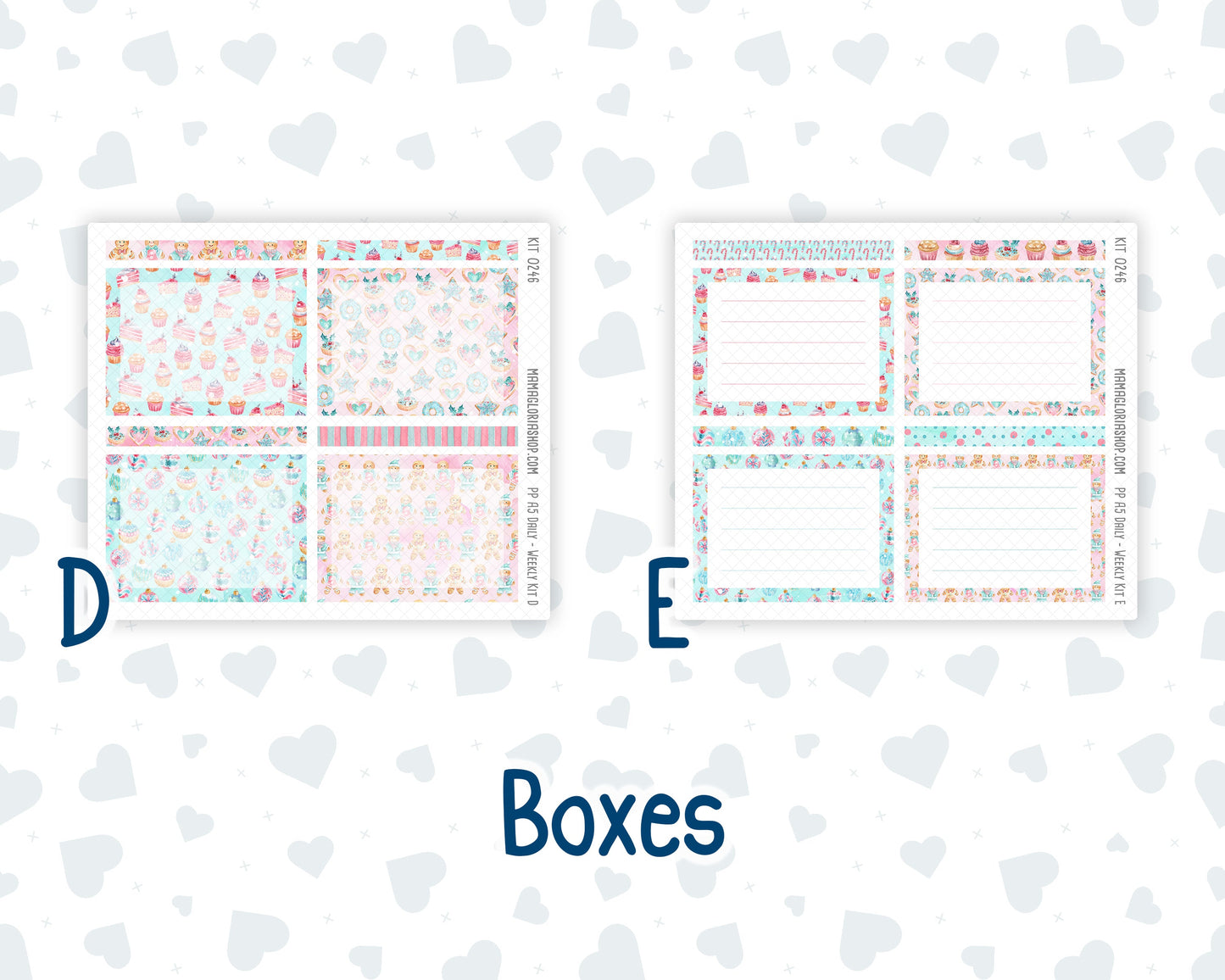 Kit 0246 - A5 - Plum Paper Daily - Weekly Kit - December - Gingerbread Sweets
