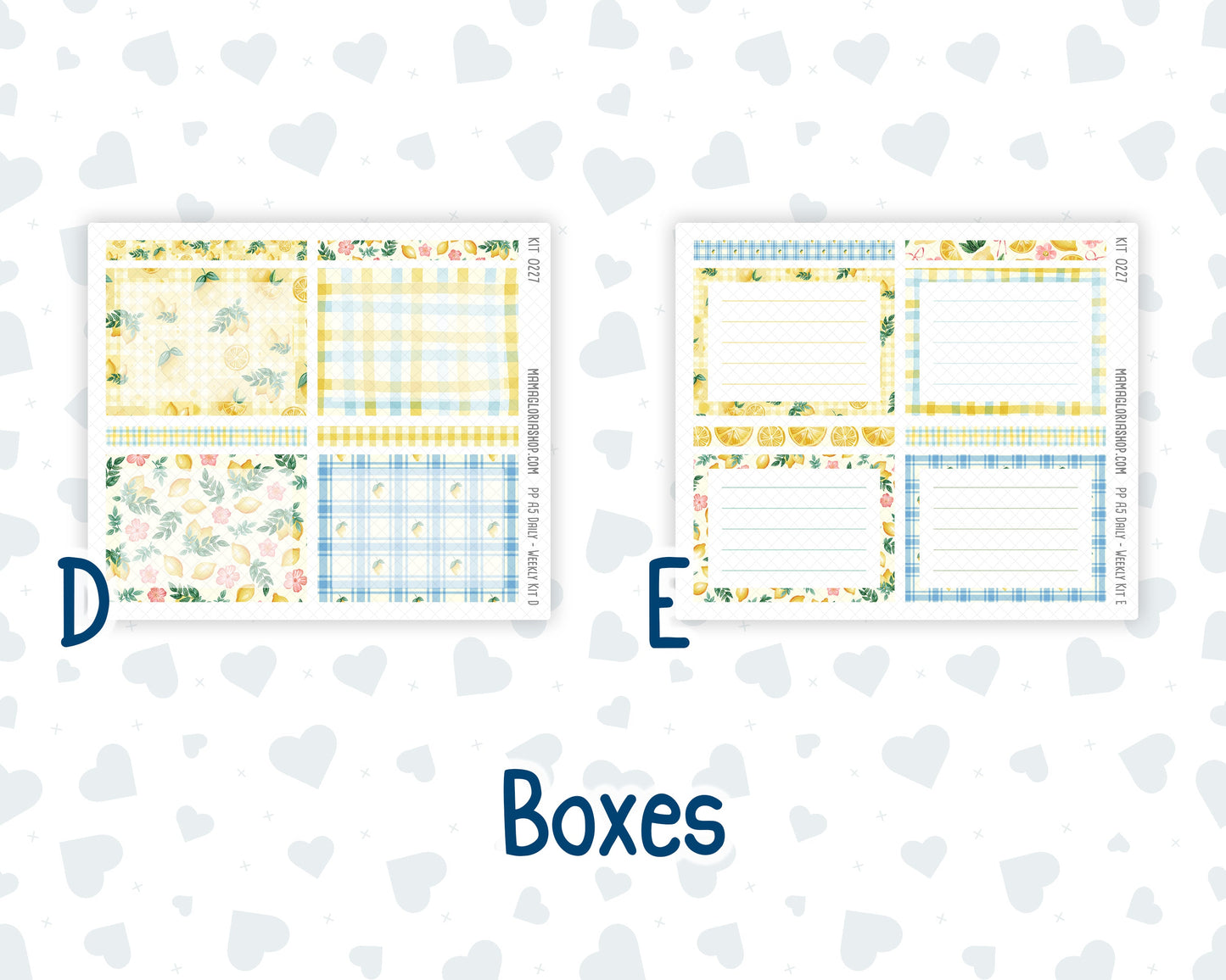 Kit 0227 - A5 - Plum Paper Daily - Weekly Kit - July - Lemon Grove