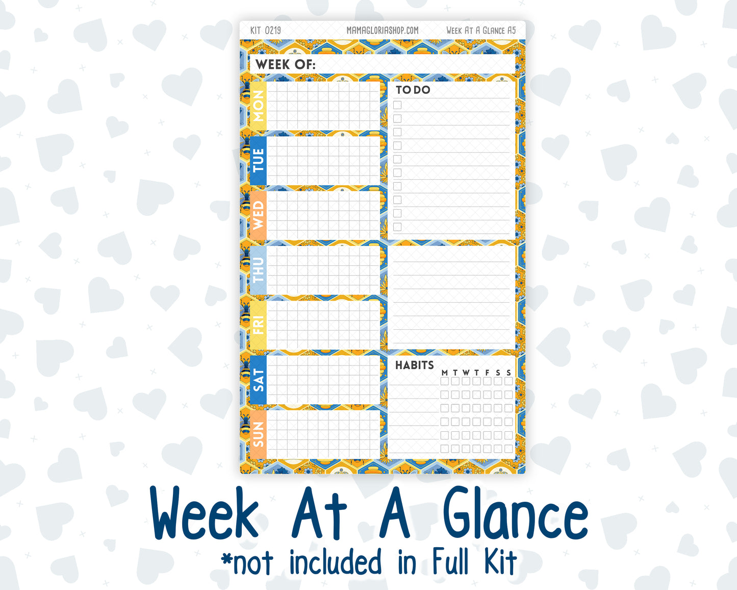 Kit 0219 A5 Plum Paper Daily - Bee's Business- Planner -May