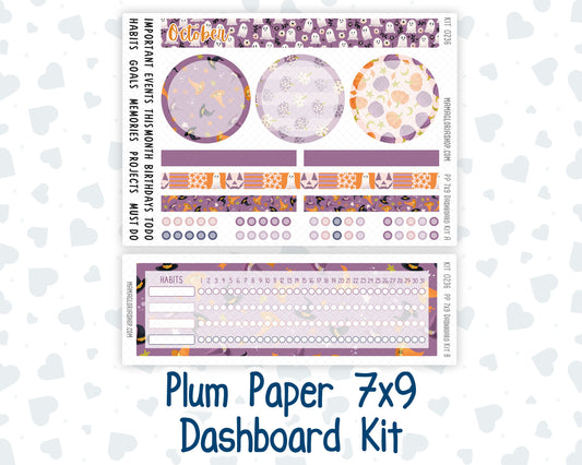 Kit 0236 - 7x9 - Plum Paper - Dashboard Kit - October - Sweet & Spooky