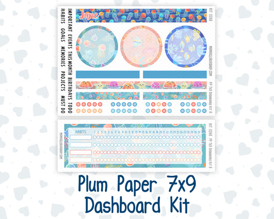 Kit 0268 - 7x9 - Plum Paper - Dashboard Kit - June - Sea Sweeties