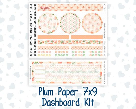 Kit 0228 - 7x9 - Plum Paper - Dashboard Kit - August - Just Peachy