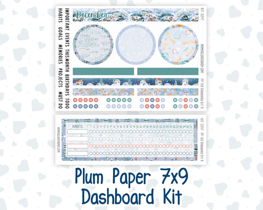 Kit 0247 - 7x9 - Plum Paper - Dashboard Kit - December - Snow Day Adventures