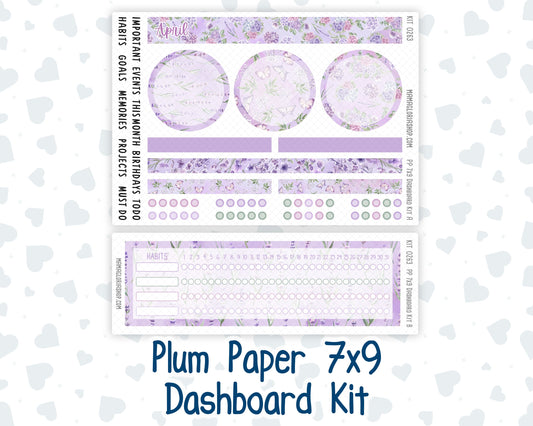 Kit 0263 - 7x9 - Plum Paper - Dashboard Kit - April - Lavender Drift