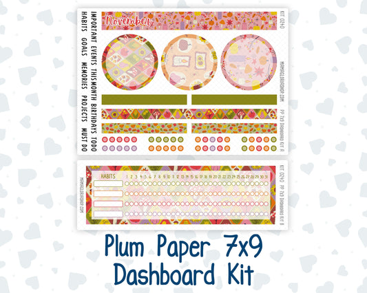 Kit 0240 - 7x9 - Plum Paper - Dashboard Kit - November - Cozy Thanksgiving