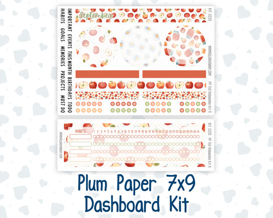 Kit 0235 - 7x9 - Plum Paper - Dashboard Kit - September - Apple Orchard