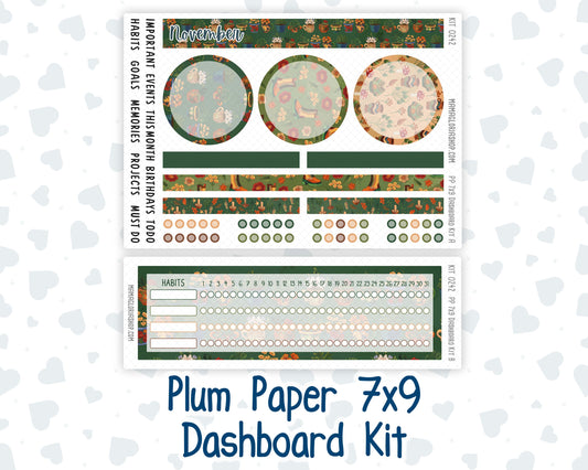 Kit 0242 - 7x9 - Plum Paper - Dashboard Kit - November - Cottage Autumn