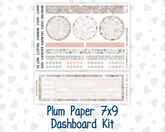 Kit 0266 - 7x9 - Plum Paper - Dashboard Kit - May - Froggy Lake Picnic