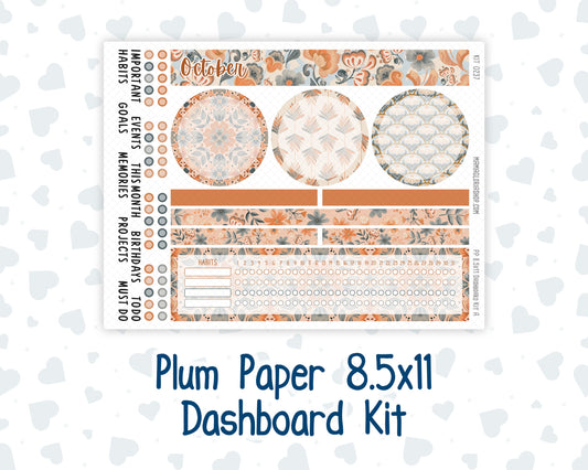 Kit 0237 - 8.5x11 - Plum Paper - Dashboard Kit - October - Forest Folk