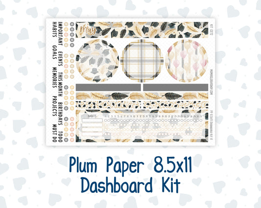 Kit 0272 - 8.5x11 - Plum Paper - Dashboard Kit - May - Graduation