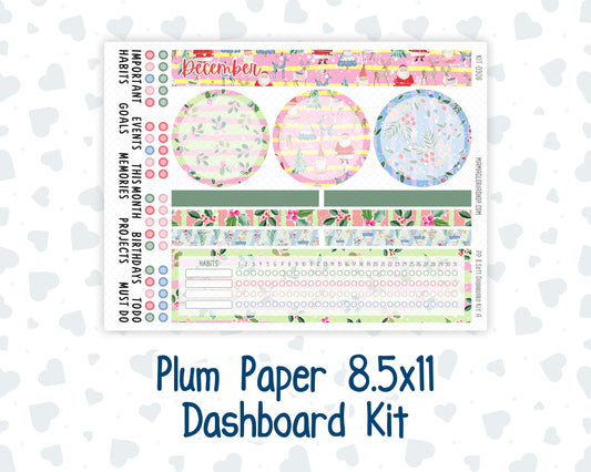 Kit 0306 - 8.5x11 - Plum Paper - Dashboard Kit - December - Jolly Mischief