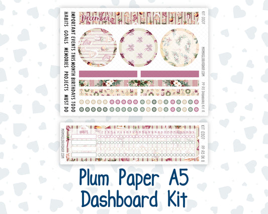 Kit 0307 - A5 - Plum Paper - Dashboard Kit - December - Velvet Hearth
