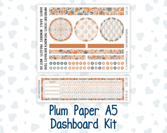 Kit 0237 - A5 - Plum Paper - Dashboard Kit - October - Forest Folk
