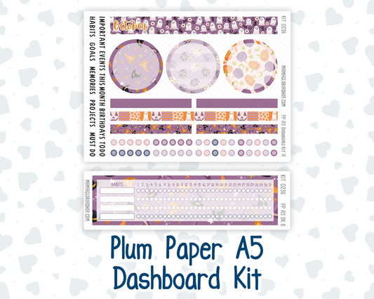 Kit 0236 - A5 - Plum Paper - Dashboard Kit - October - Sweet & Spooky