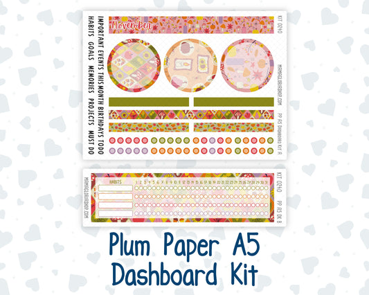 Kit 0240 - A5 - Plum Paper - Dashboard Kit - November - Cozy Thanksgiving