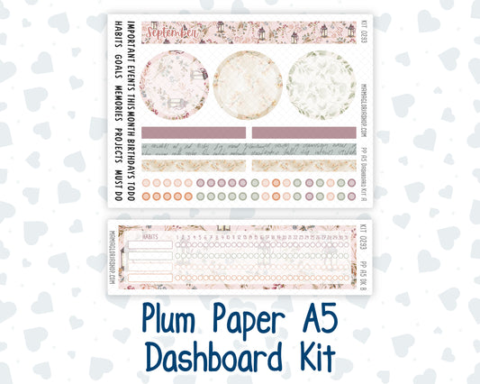 Kit 0293 - A5 - Plum Paper - Dashboard Kit - September - Fleur de Provence
