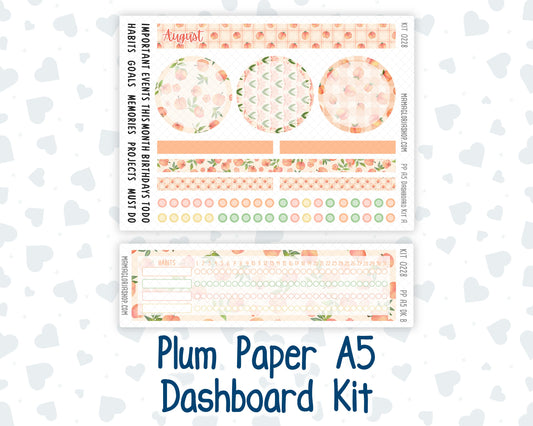 Kit 0228 - A5 - Plum Paper - Dashboard Kit - August - Just Peachy
