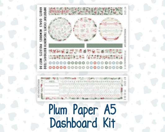 Kit 0245 - A5 - Plum Paper - Dashboard Kit - December - Vintage Christmas
