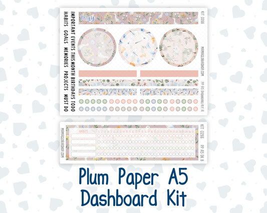 Kit 0266 - A5 - Plum Paper - Dashboard Kit - May - Froggy Lake Picnic