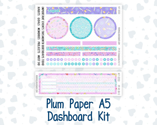 Kit 0230 - A5 - Plum Paper - Dashboard Kit - August - School Daze