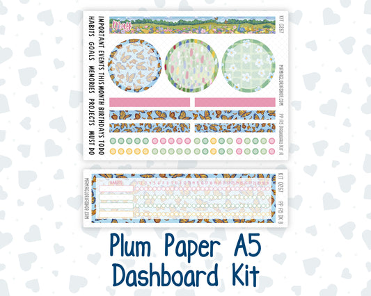 Kit 0267 - A5 - Plum Paper - Dashboard Kit - May - Flowers For Mama