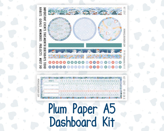 Kit 0247 - A5 - Plum Paper - Dashboard Kit - December - Snow Day Adventures