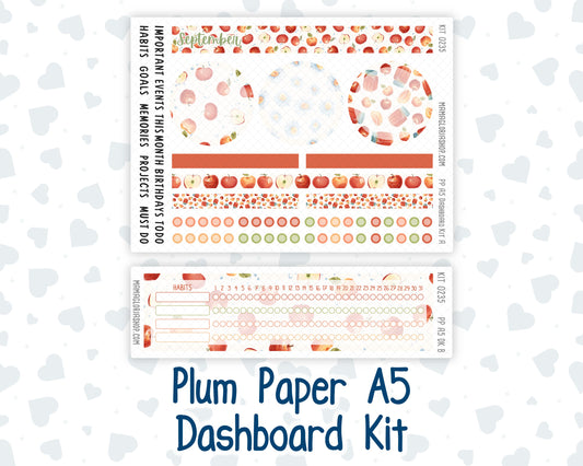 Kit 0235 - A5 - Plum Paper - Dashboard Kit - September - Apple Orchard