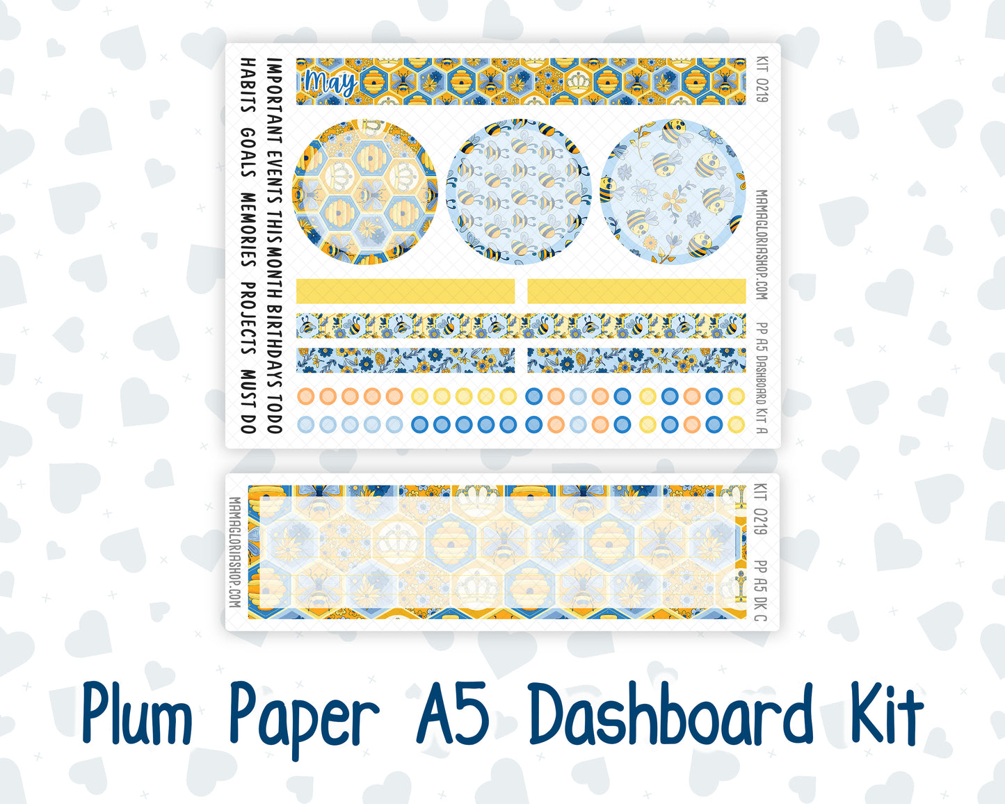 Kit 0219 Plum Paper A5– Dashboard - Bee's Business - May