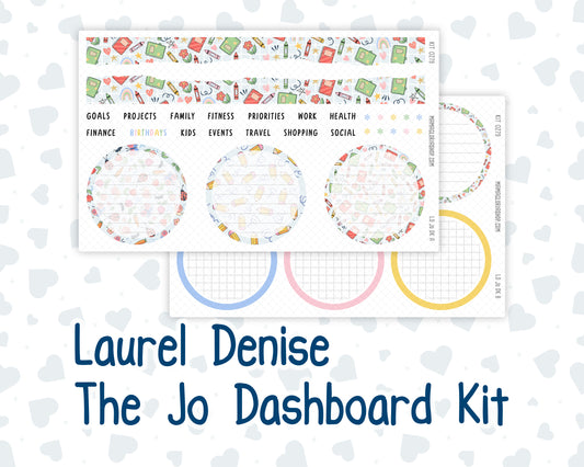 Kit 0279 - Laurel Denise The Jo Planner - Dashboard Kit - August - Not Ready For School