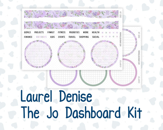 Kit 0263 - Laurel Denise The Jo Planner - Dashboard Kit - April - Lavender Drift