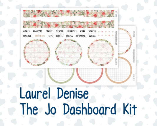 Kit 0308 - Laurel Denise The Jo Planner - Dashboard Kit - December - Knit & Holly