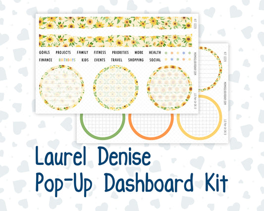 Kit 0229 - Laurel Denise Pop-Up -Dashboard Kit - August - Golden Faces