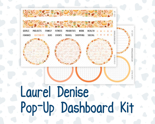 Kit 0241 - Laurel Denise Pop-Up - Dashboard Kit - November - Pumpkin Latte