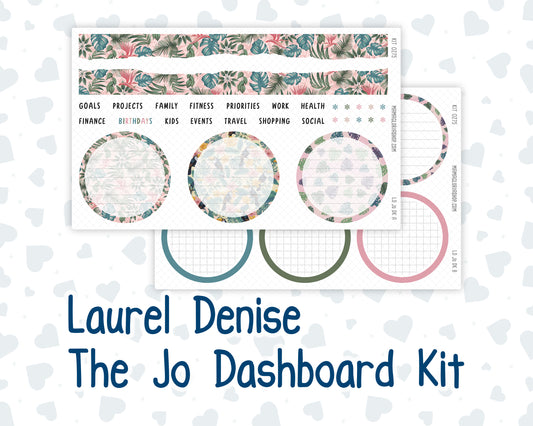 Kit 0275 - Laurel Denise The Jo Planner - Dashboard Kit - July - Tropical Safari Blush