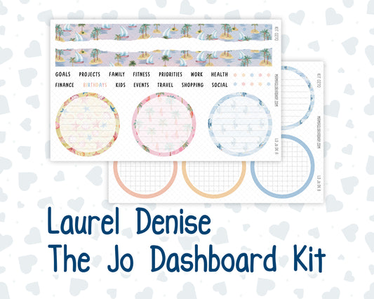 Kit 0270 - Laurel Denise The Jo Planner - Dashboard Kit - June - Beachside Bliss