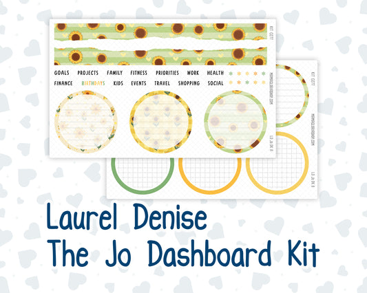 Kit 0277 - Laurel Denise The Jo Planner - Dashboard Kit - August - Sunflower Drama Club