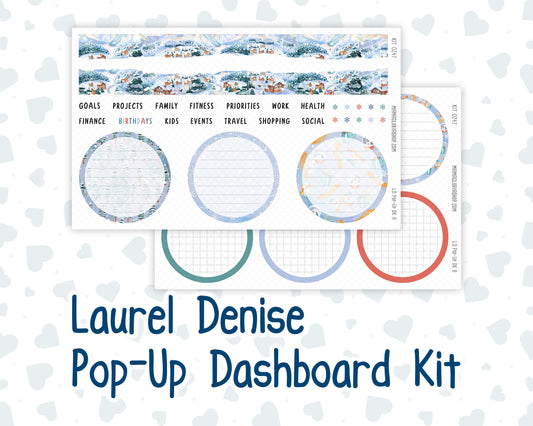 Kit 0247 - Laurel Denise Pop-Up - Dashboard Kit - December - Snow Day Adventures