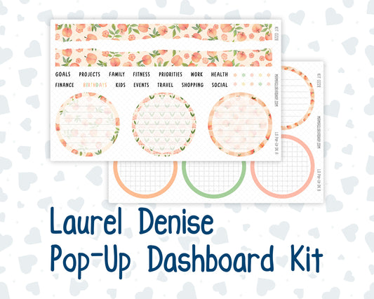 Kit 0228 - Laurel Denise Pop-Up -Dashboard Kit - August - Just Peachy