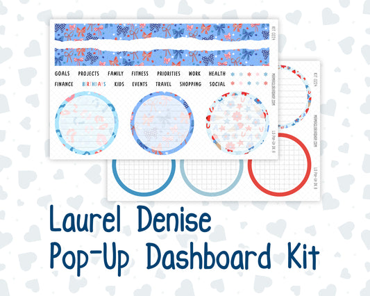 Kit 0224- Laurel Denise Pop-Up - Dashboard Kit - July - Patriotic Parade