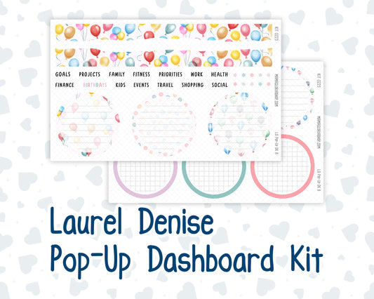 Kit 0225- Laurel Denise Pop-Up - Dashboard Kit - July - Carnival Joy