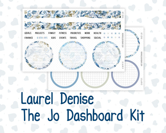 Kit 0249 - Laurel Denise The Jo Planner - Dashboard Kit - January - Icy Lace