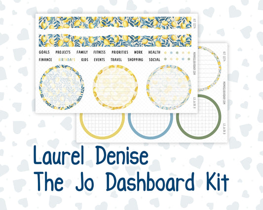 Kit 0274 - Laurel Denise The Jo Planner - Dashboard Kit - July - Sunny Lemon Shore
