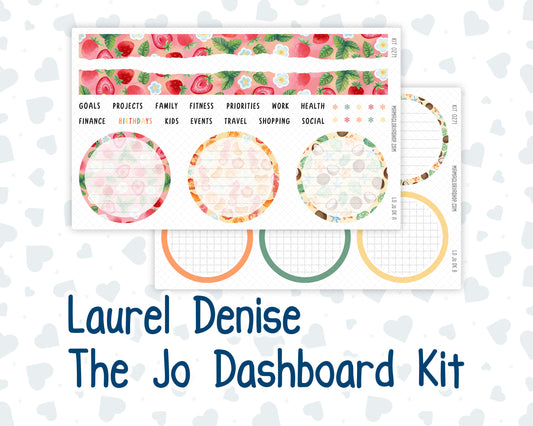Kit 0271 - Laurel Denise The Jo Planner - Dashboard Kit - June - Strawberry Shore